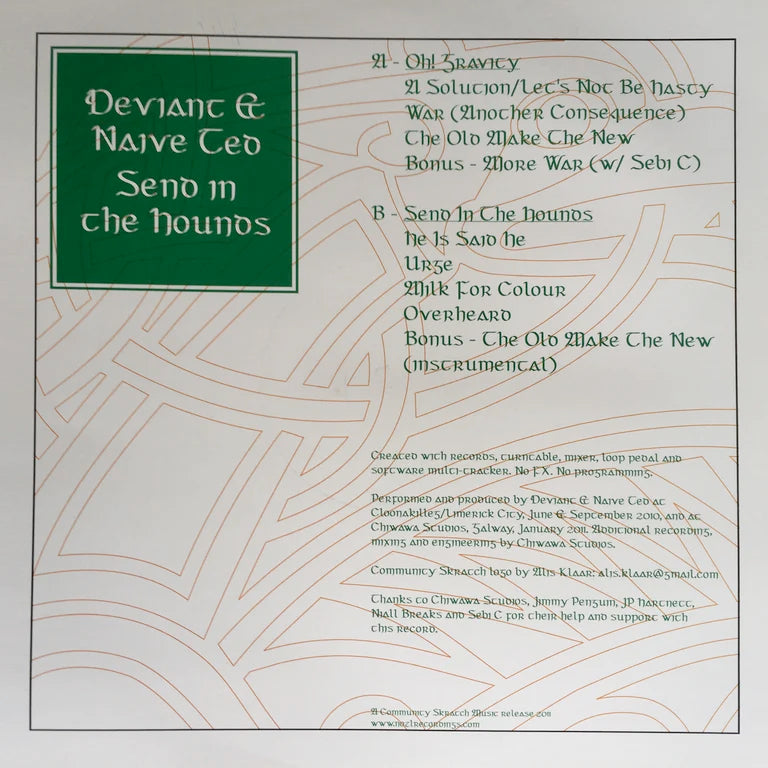 12 inch vinyl - Deviant & Naive Ted - Send In The Hounds - Cut & Paste Records - 12" Vinyl, Beats & Instrumentals, Music - Vinyl, Scratch Music