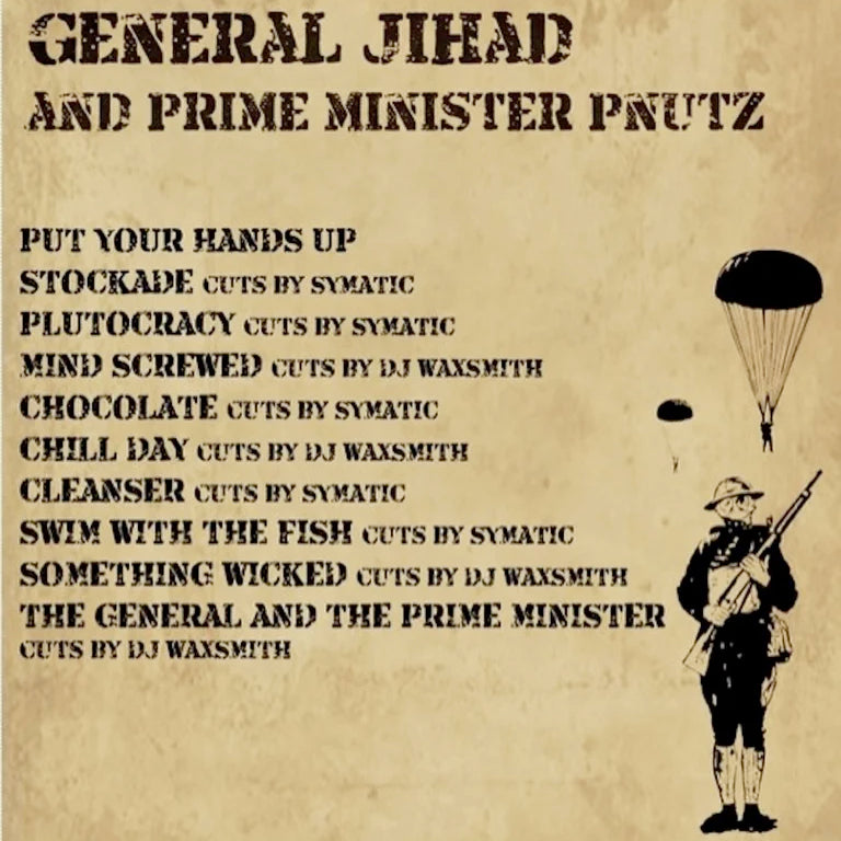 12 inch vinyl - Roughneck Jihad and DJ Pnutz - General Jihad & Prime Minister P-Nutz LP - Cut & Paste Records - 12" Vinyl, Disgruntled Sound Recordings, Music - Vinyl