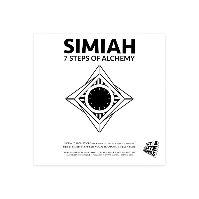 7 inch vinyl - Simiah - 7 Steps of Alchemy - Cut & Paste Records - 7" Vinyl, Beats & Instrumentals, Cut & Paste Records, Music - Vinyl, Scratch Vinyl, Skipless